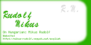 rudolf mikus business card